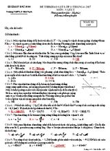 Đề thi khảo sát Lớp 11 Tháng 4 môn Vật lý - Mã đề 169 - Trường THPT Lê Văn Thịnh